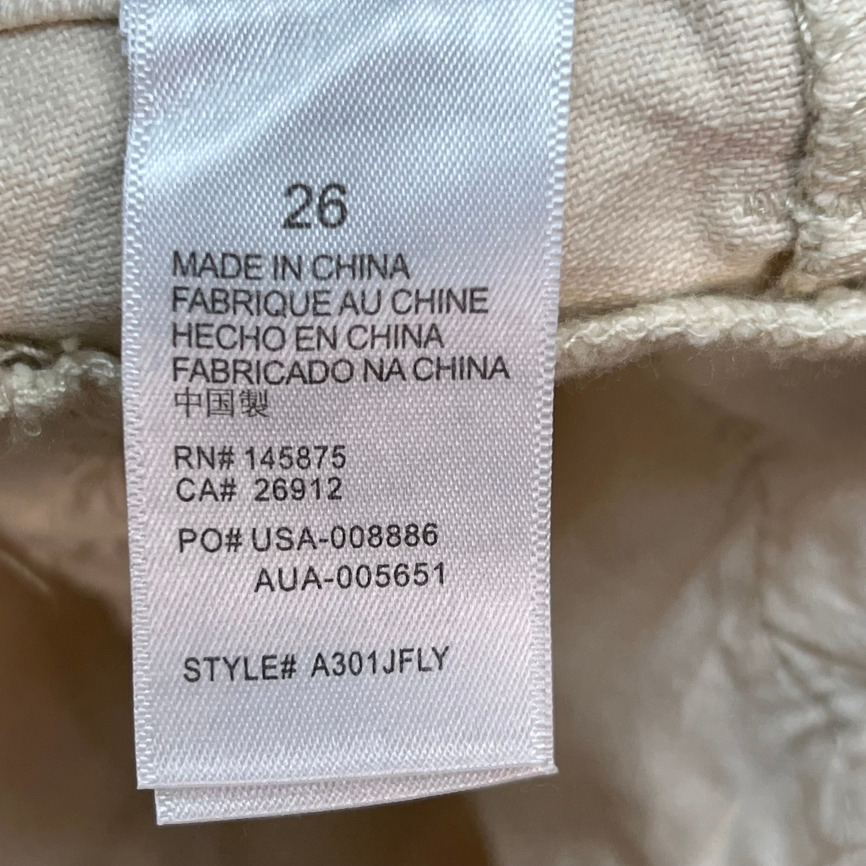 AMUSE SOCIETY Flying High Jeans Flared Leg Women's Sz 26 Banana A301FLY