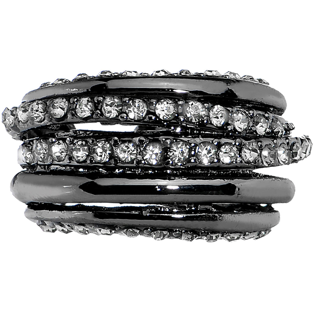 Multi Row Dazzling Gem Adjustable Ring