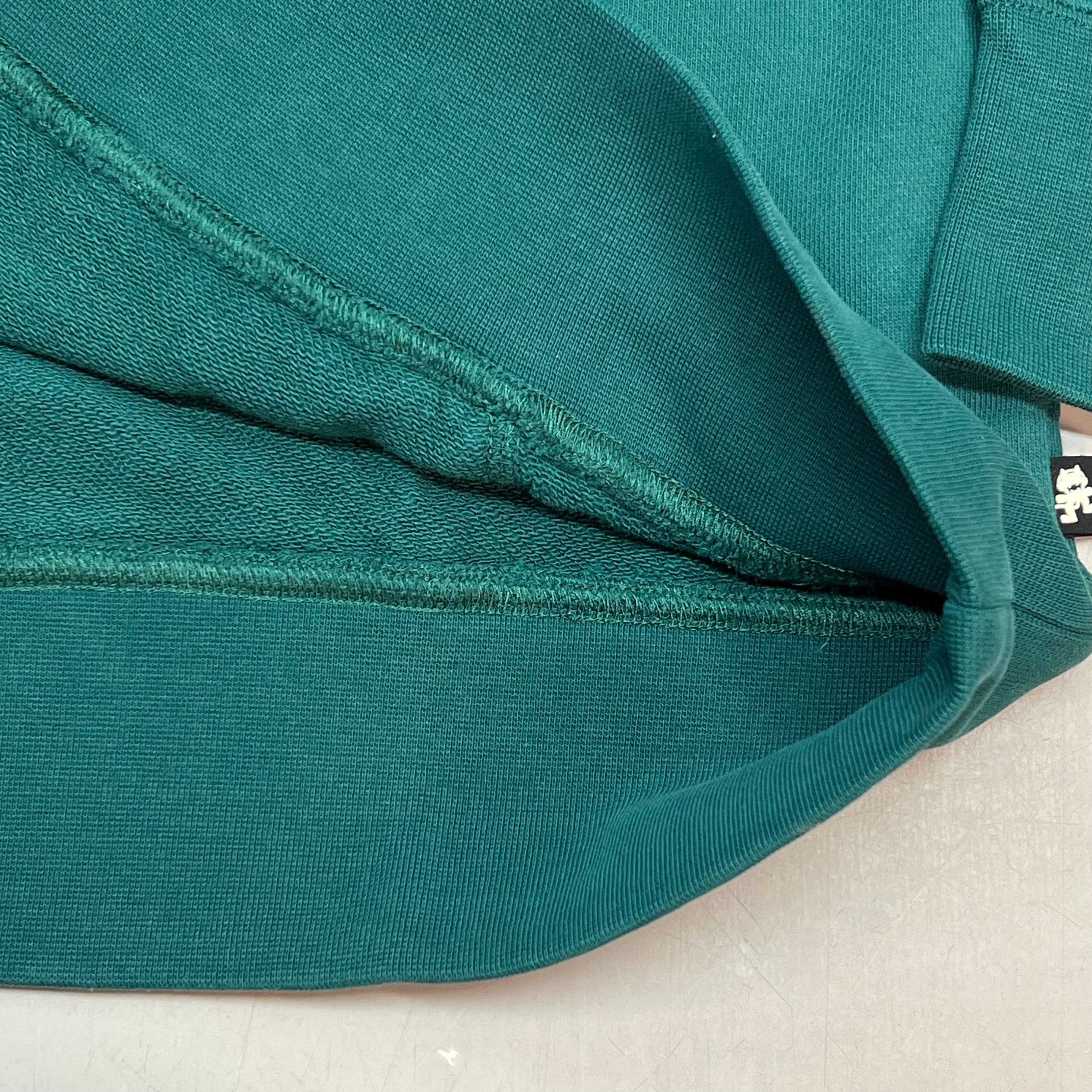 MONSTERCAT Hooded Drawstring Sweatshirt W/ Velvet Logo Men's Sz S Emerald Green