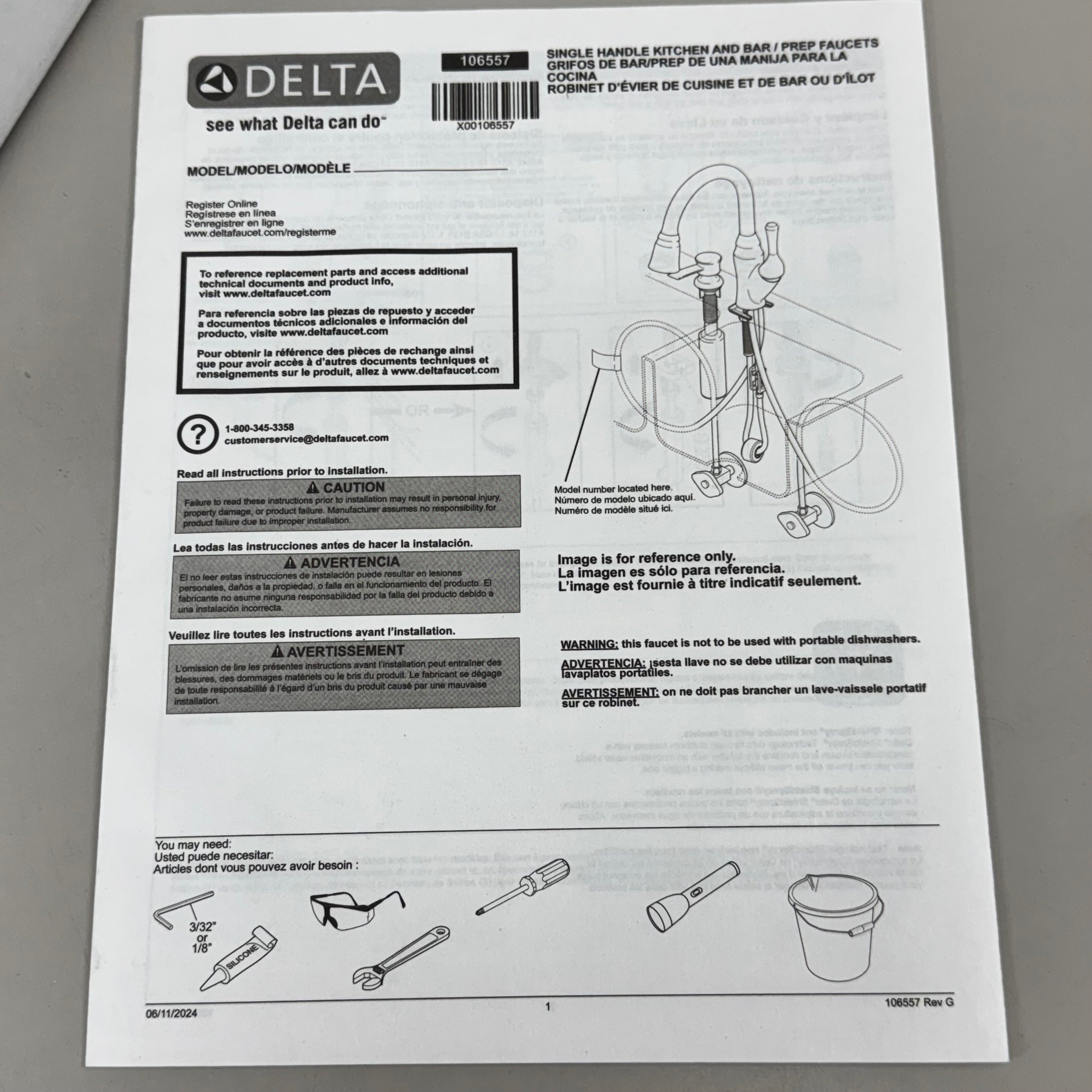 DELTA Pull-Down Kitchen Faucet Upgrade 1L Spot Shield Stainless 19888Z-SP-DST