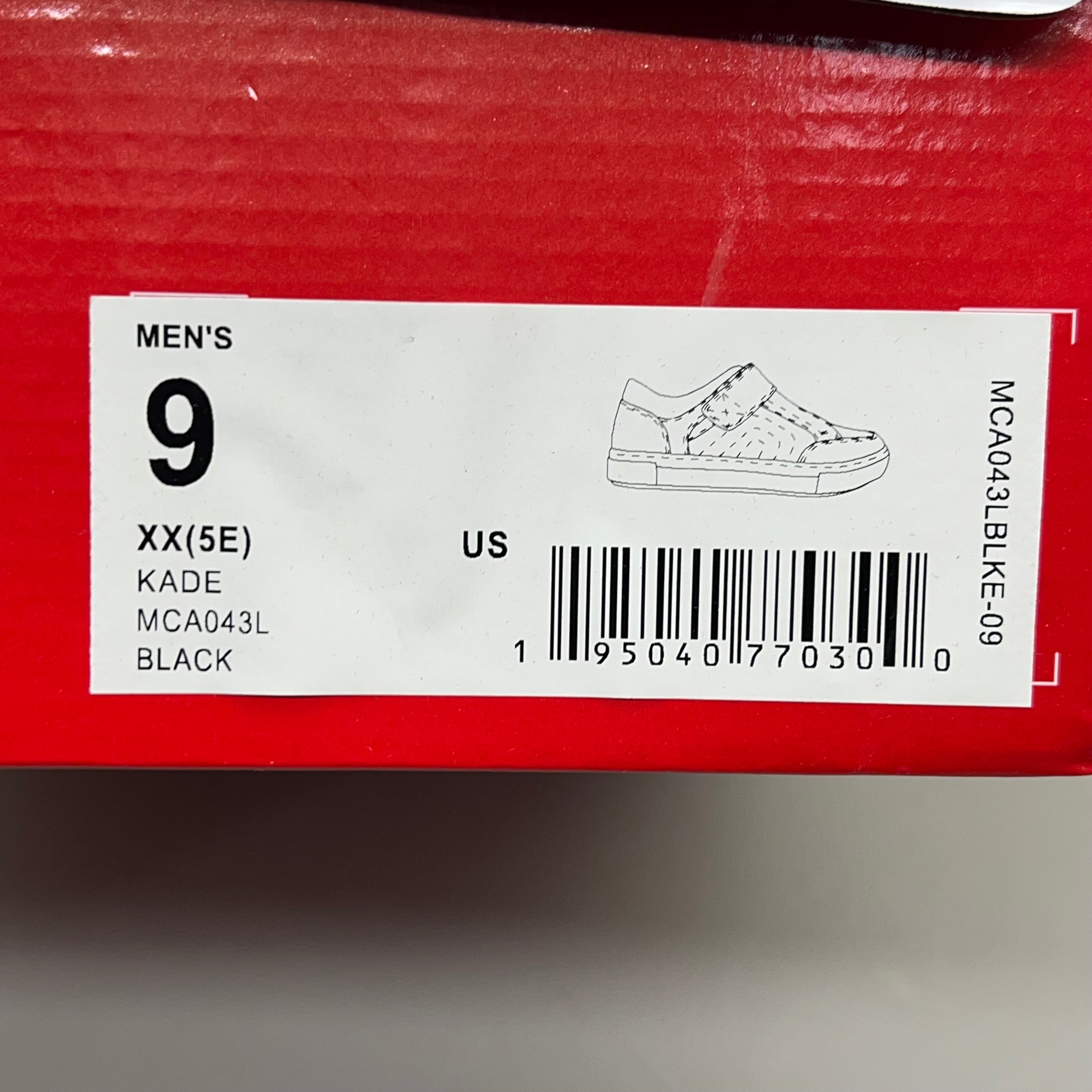 PROPET Kade Strap Sneaker Adjustable Diabetic Men's Sz 9 XX(5E) Black MCA043L