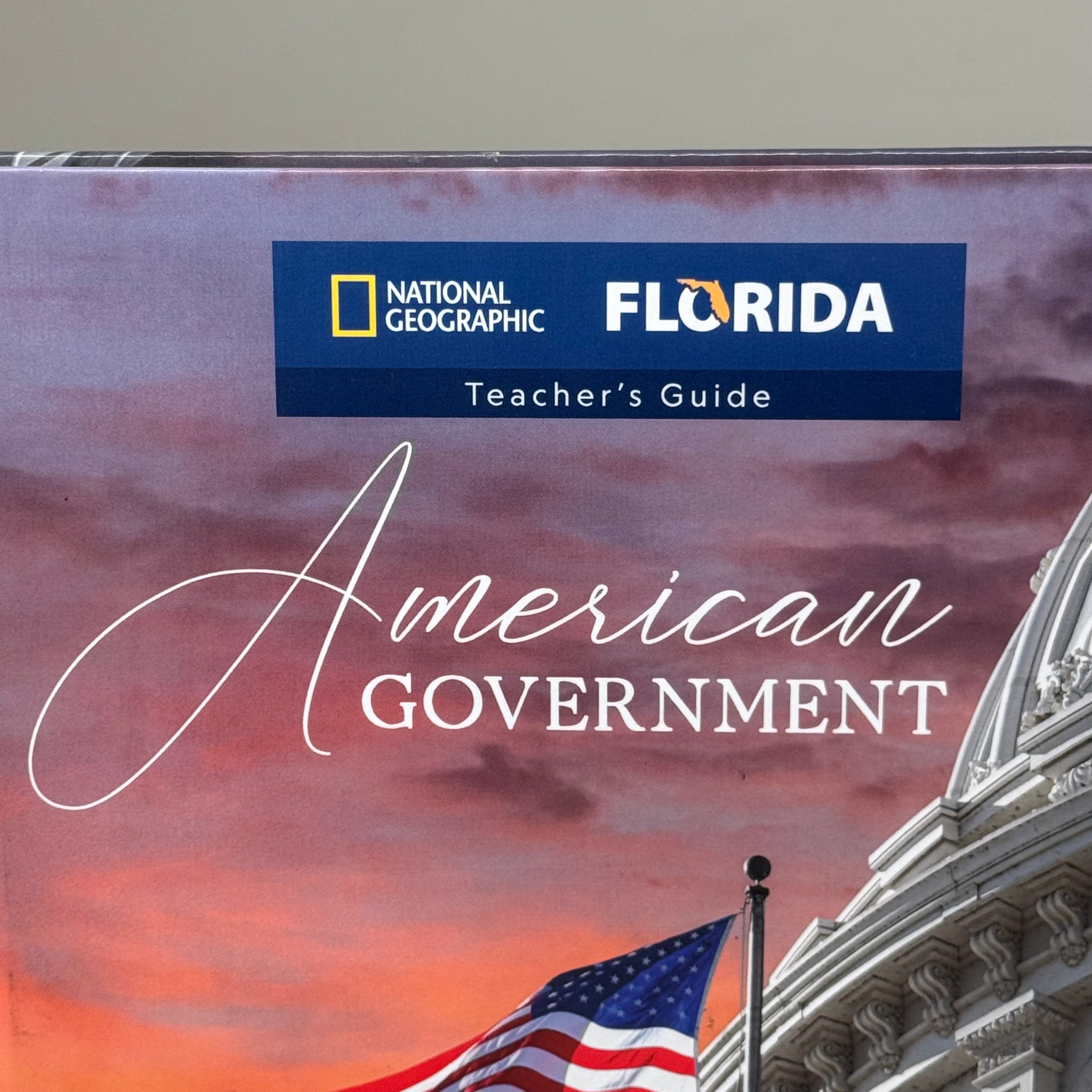 NATIONALGEOGRAPHIC Teacher Guide American Government '24 Florida Hardcover As-is