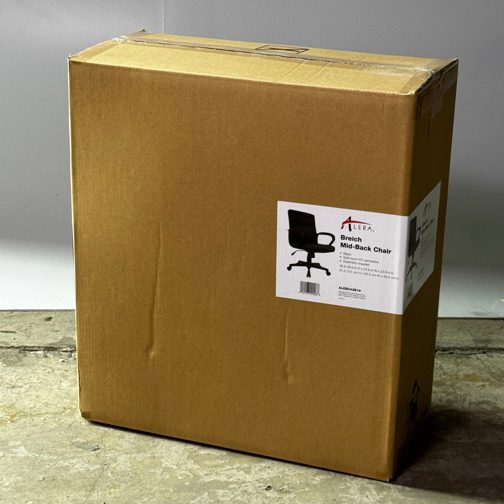 ALERA Mid-Back Chair Sz 35.9-39.8” H x 24.6” W x 23.8” D, Black ALEBC42B19