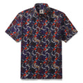 Men's Hawaiian Shirt Good Fortune Koi Print Cotton Button-down Short Sleeve Aloha Shirt By Cigar