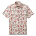 Valentine's Day Men's Hawaiian Shirt Paradise Found Print Cotton Button-down Short Sleeve Aloha Shirt By Sherry