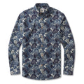 Men's Hawaiian Shirt Serenity Falls Cotton Button-down Long Sleeve Aloha Shirt By Cigar
