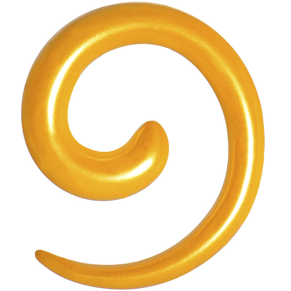 4G Honey Yellow Metallic Pearl Acrylic Spiral Taper