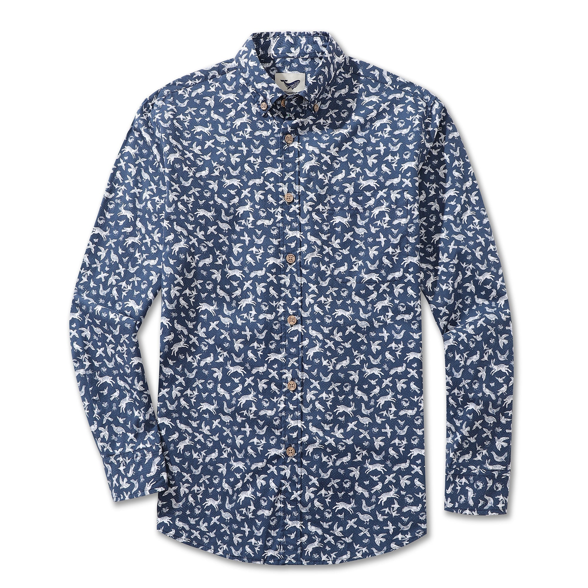 Men's Hawaiian Shirt Island Daydream Cotton Button-down Long Sleeve Aloha Shirt By Sun