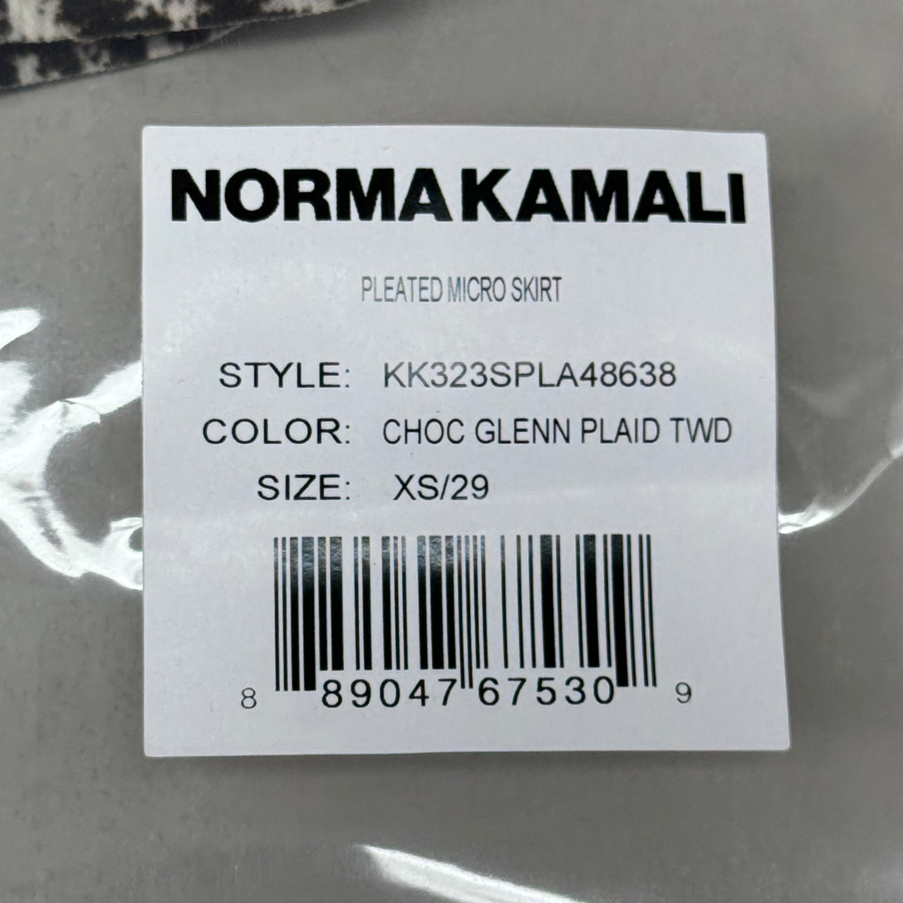 NORMA KAMALI Silky Jersey Pleated Micro Skirt Unlined Women's Sz S/32 Chocolate