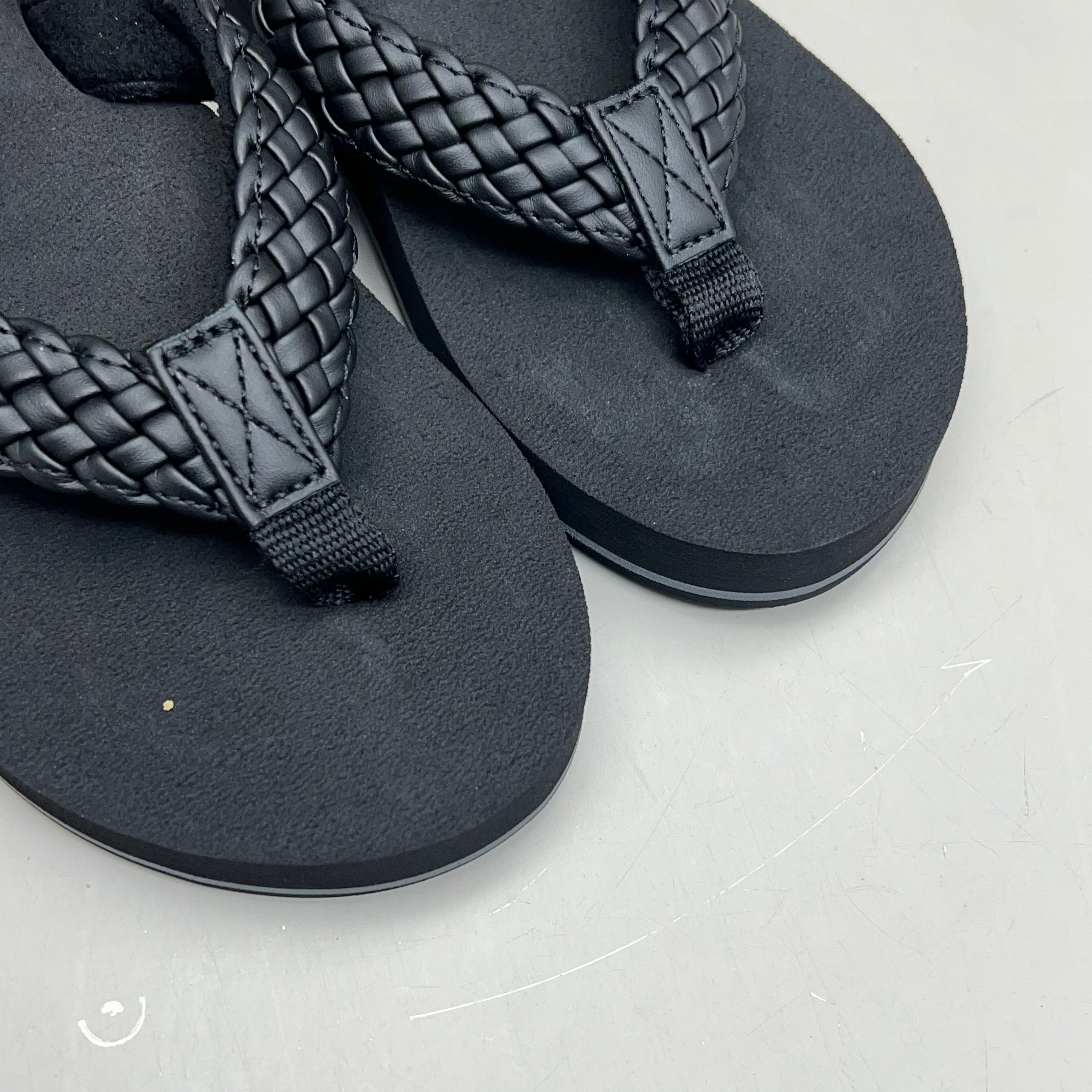 COBIAN Braided Bounce Synthetic Leather Sandals Women's Sz 11 EU 42.5 Black BRB10-001-11