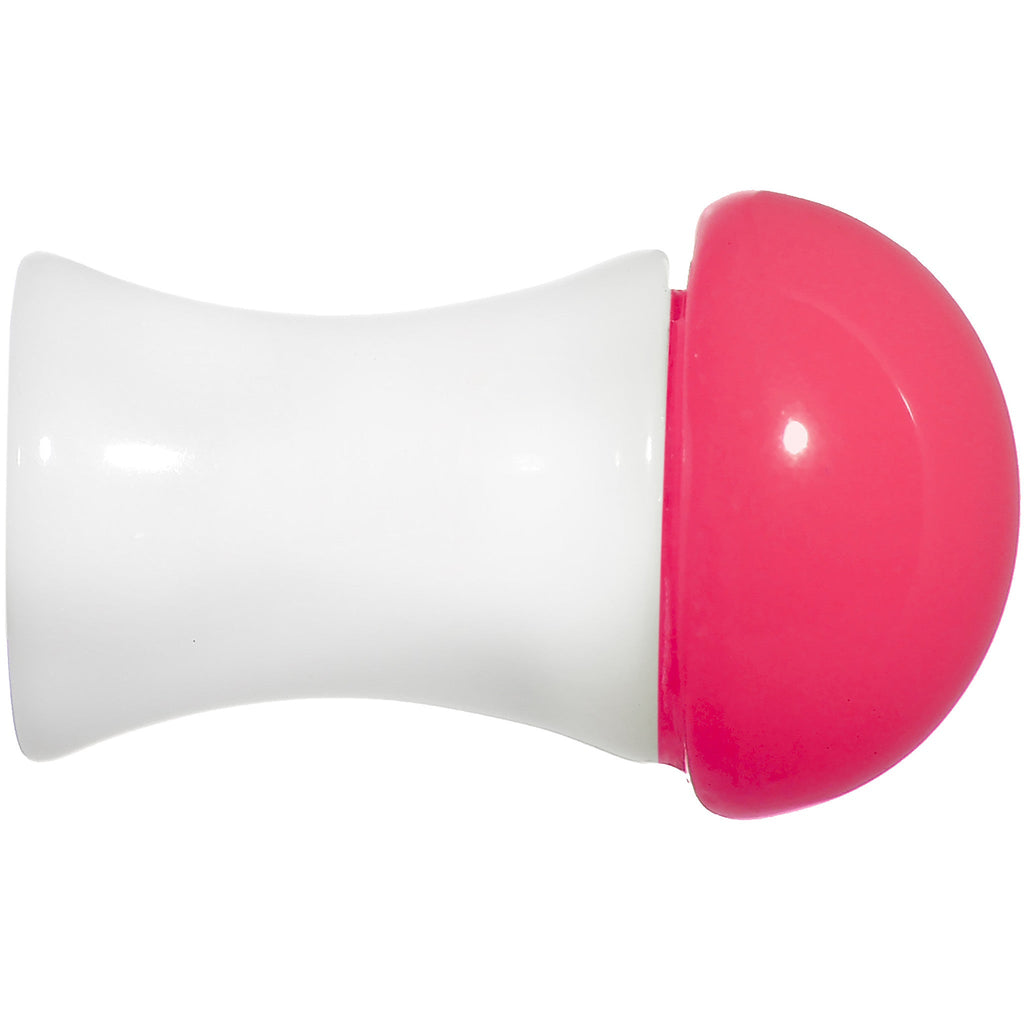 2G White Neon Pink Acrylic Saddle Plug