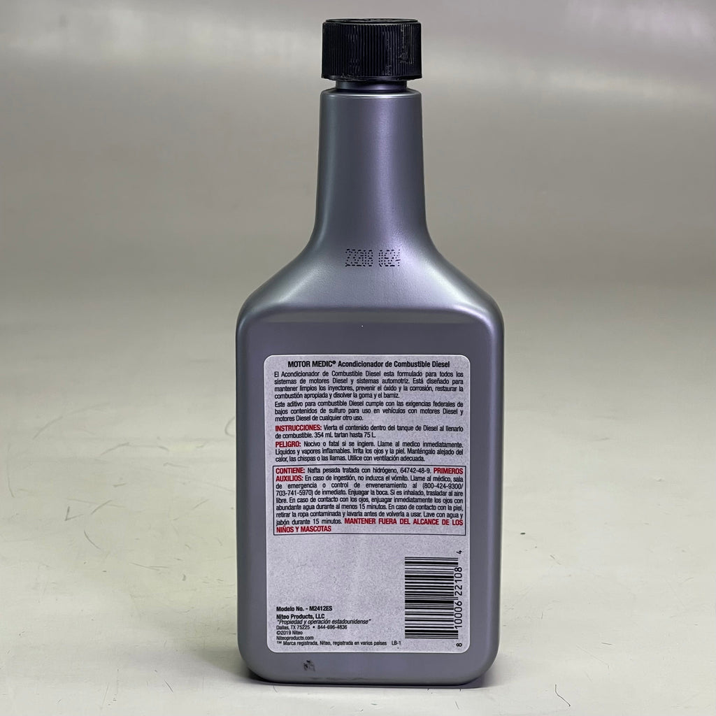 MOTOR MEDIC (12 PACK) Diesel Fuel Conditioner Gunk 12 oz (Treats 20 gal) Grey M2412