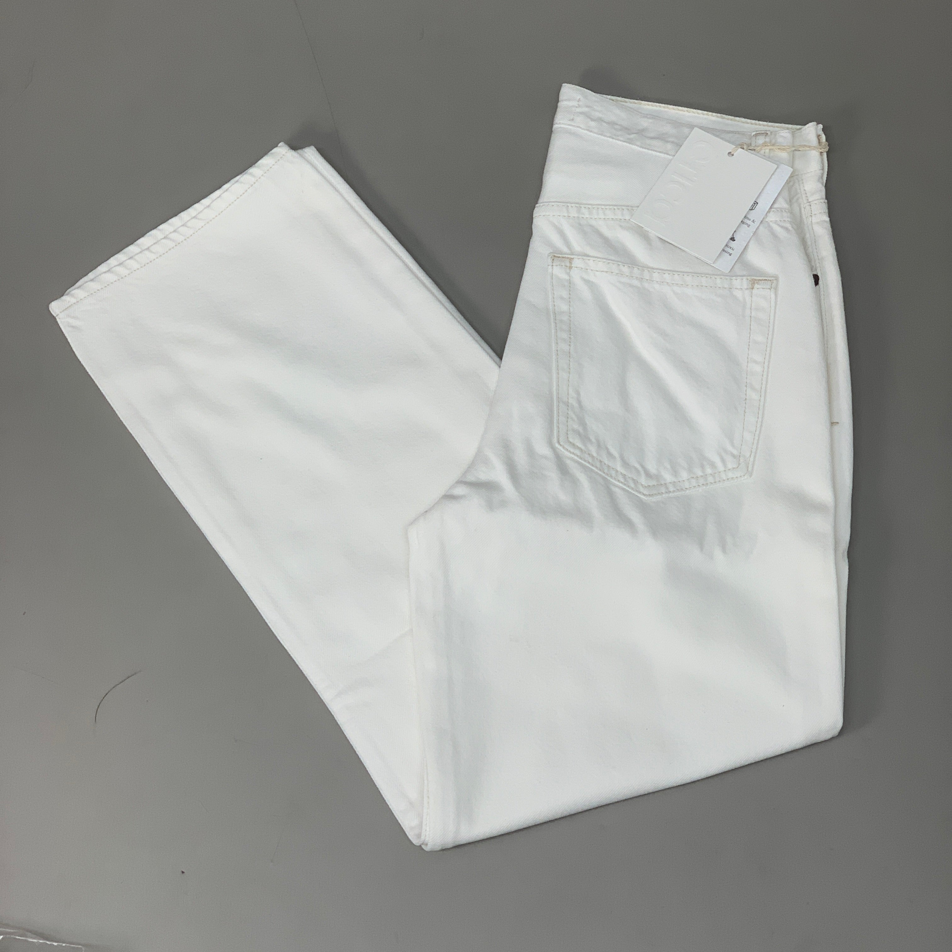 ETICA Tyler High Waist Straight Leg Ankle jeans Vintage White Size 27 EW180114A