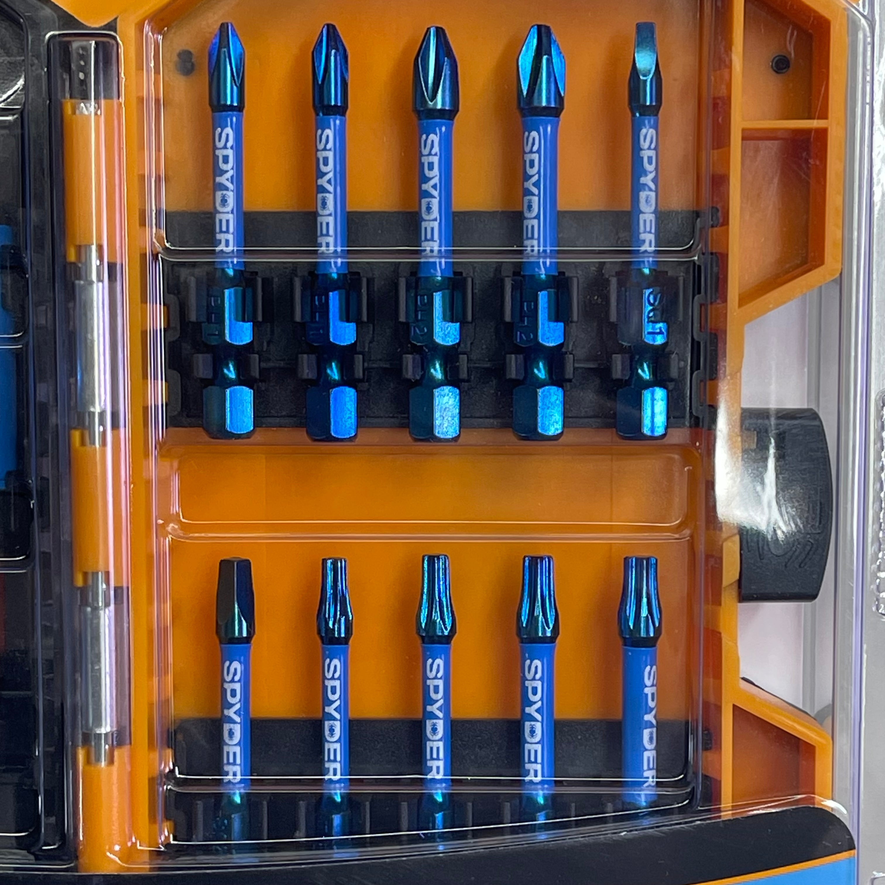 SPYDER Mach-Blue Driver Bit Kit 25 Piece Metallic Blue 19029