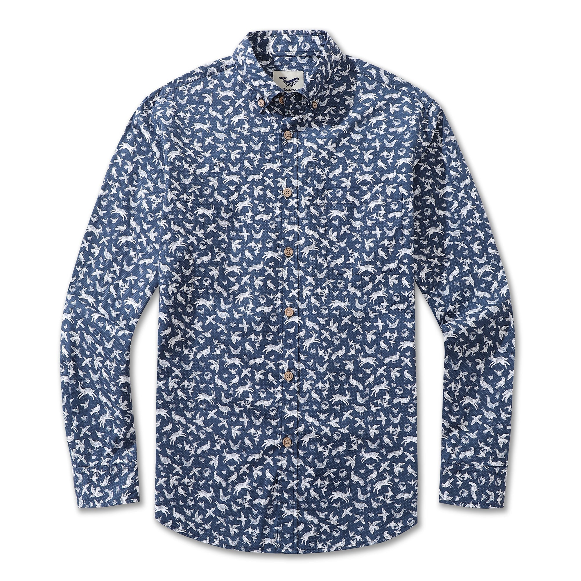 Men's Hawaiian Shirt Island Daydream Cotton Button-down Long Sleeve Aloha Shirt By Sun