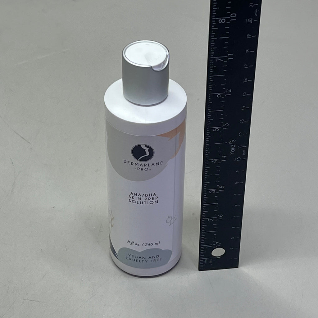DERMAPLANE PRO AHA/BHA Skin Prep Solution Vegan & Cruelty Free 8 Fl Oz 6 M