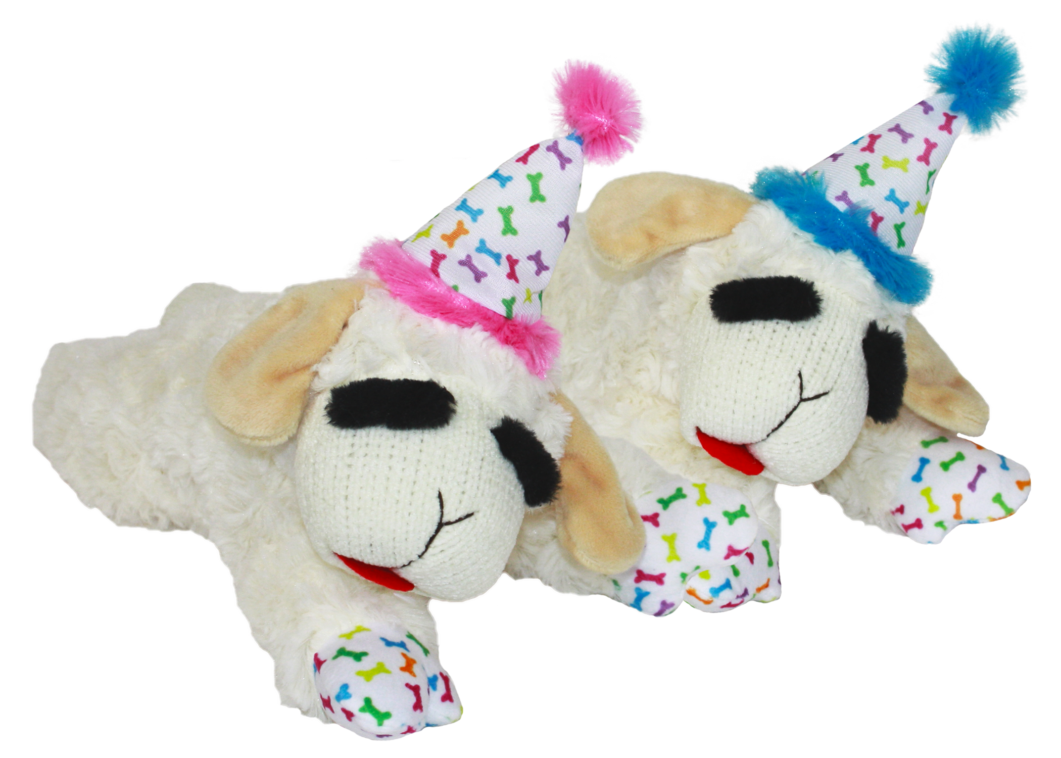 Multipet Lamb Chop® w/ Birthday Hat - Assorted Colors 10.5"