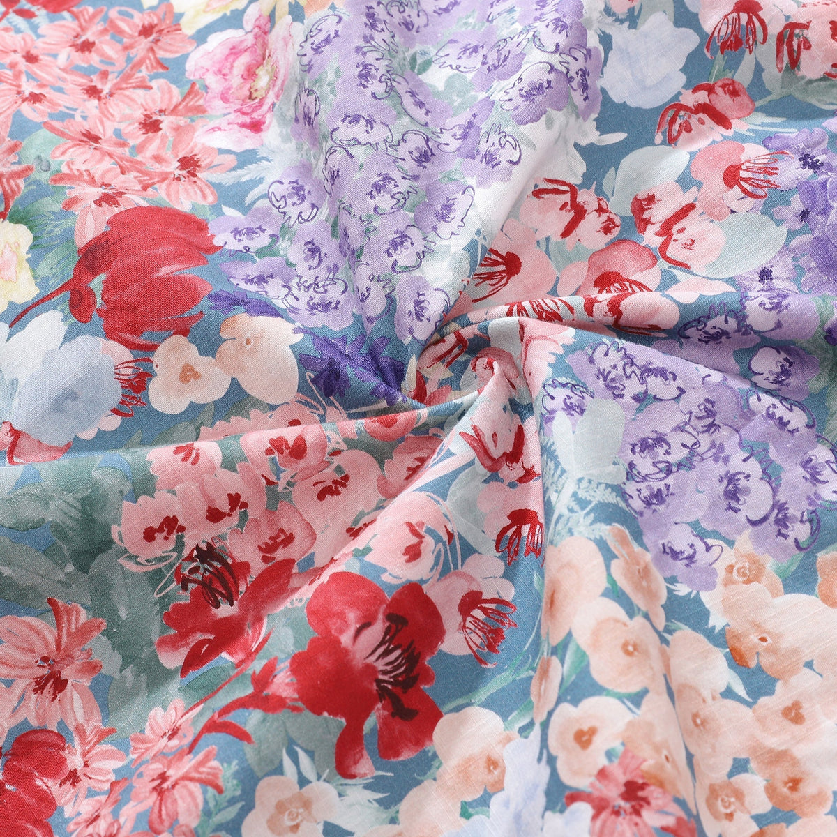 Men's Hawaiian Shirt Flower Bed Print Cotton Button-down Short Sleeve Aloha Shirt By Amy