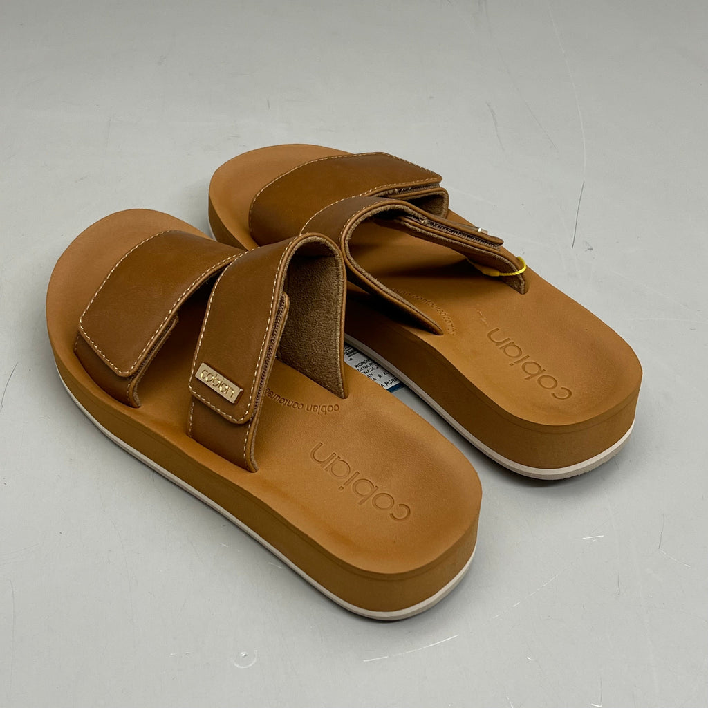COBIAN Dana Rise Elevated Flatform Style Slide Women's Sz 6 Tan DNA24-230-06
