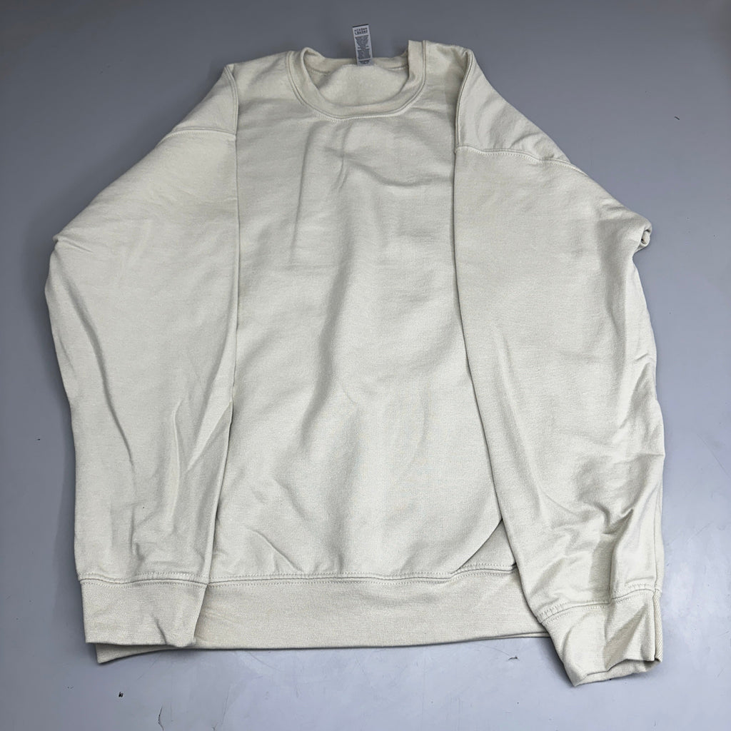 GILDAN (36 PACK) Heavy Blend Crewneck Sweatshirt Men's Sz L Sand G180