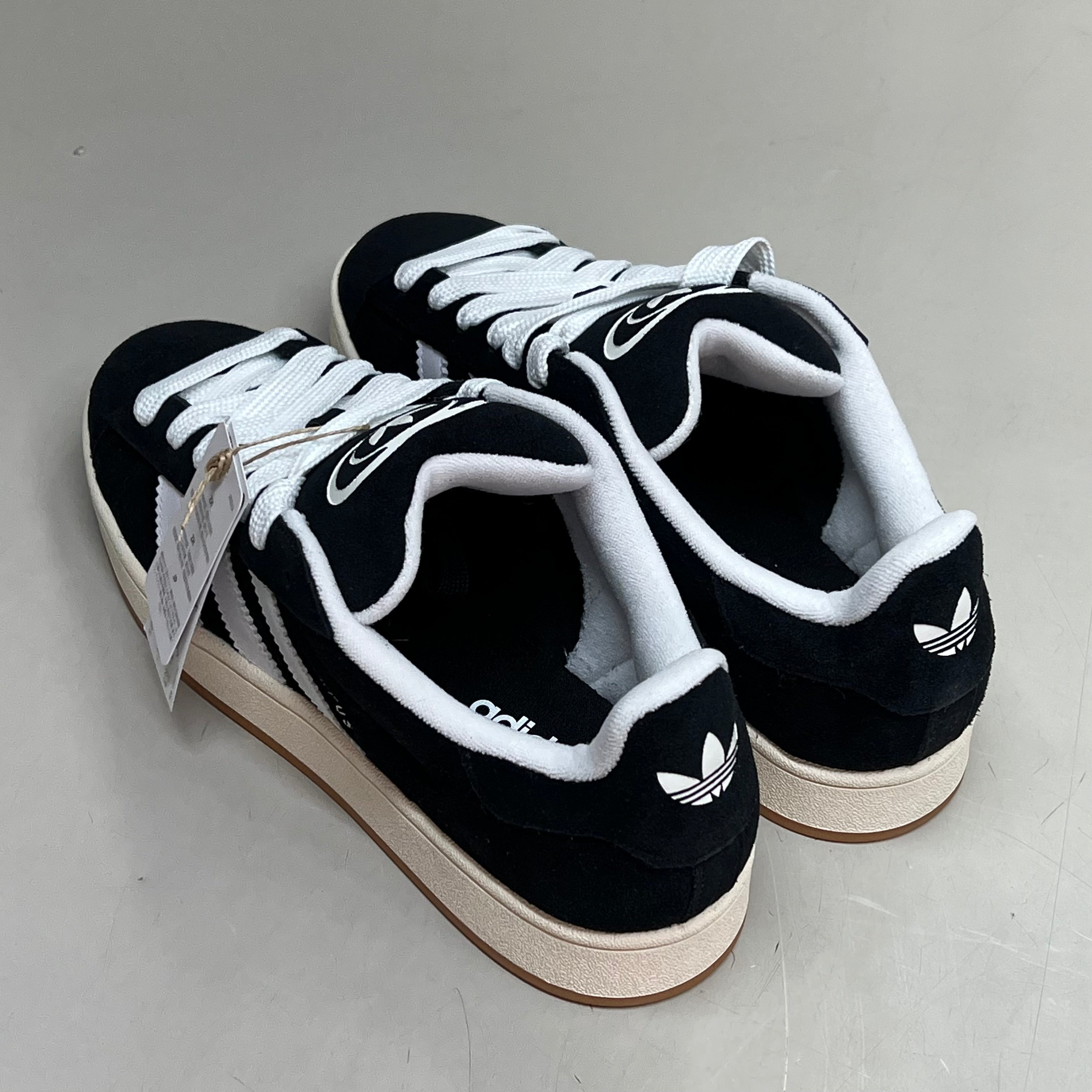 ADIDAS Campus 00s Fat Lace Sneaker Men's Sz 10 Core Black/Cloud White/Off White