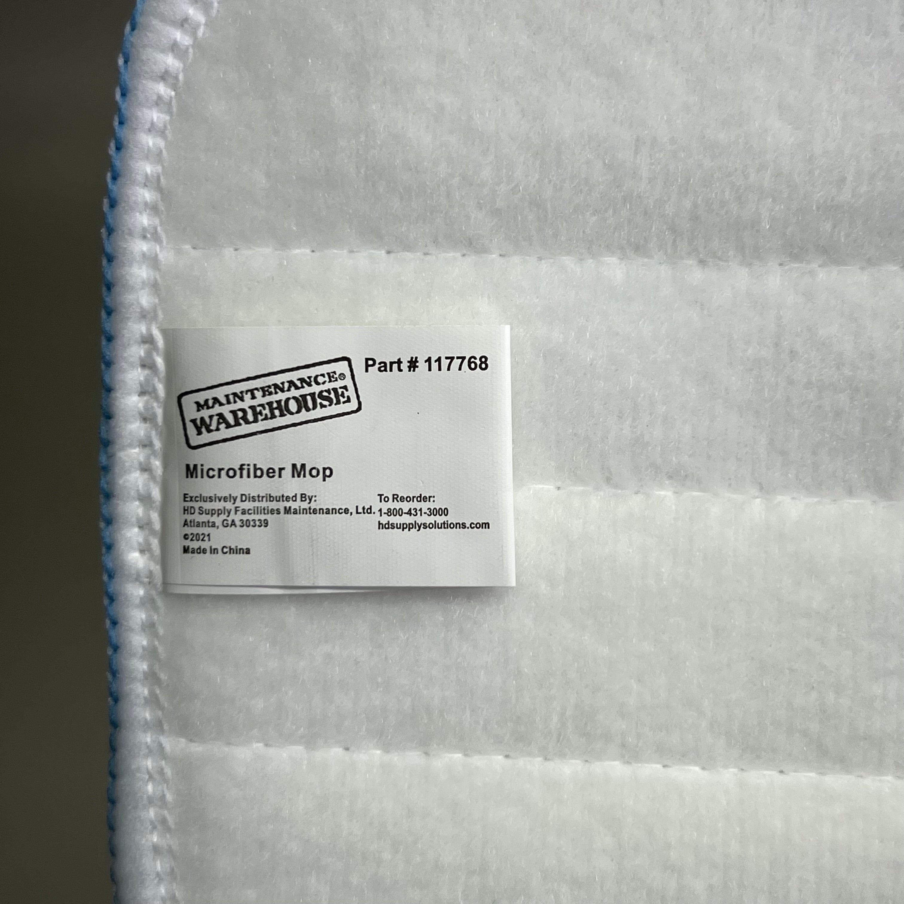 MAINTENANCE WAREHOUSE (3 PK of 3 Pcs) 18" Microfiber Finishing Mop Pad 117768