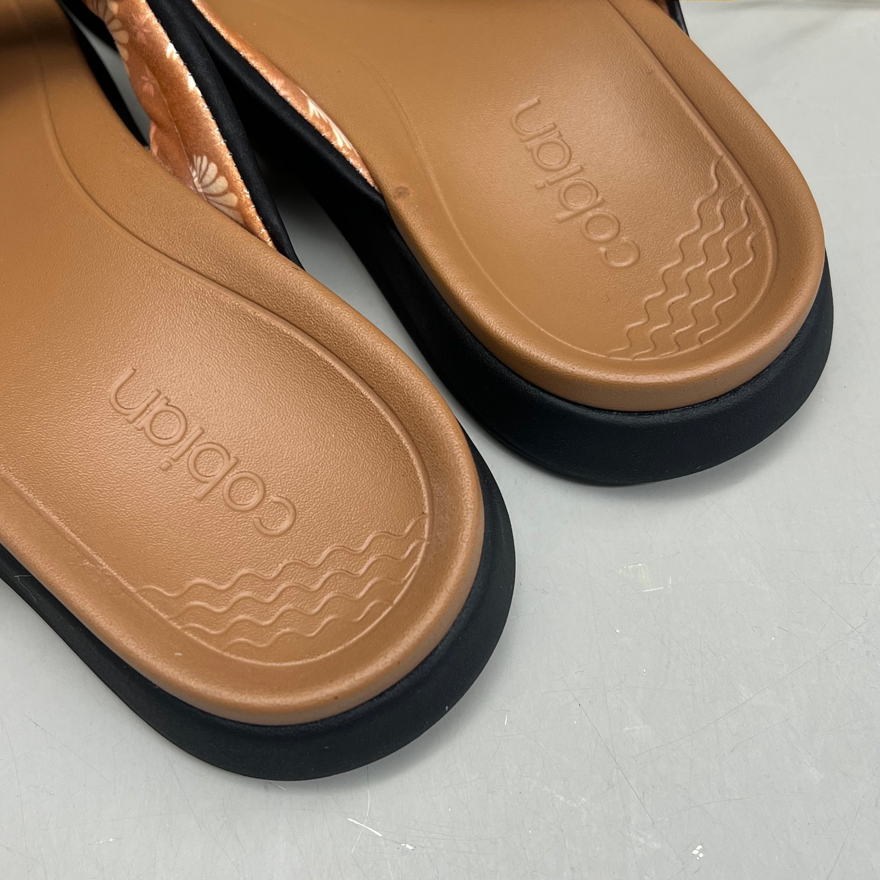 COBIAN Darby Synthetic Suede Strap Sandals  Women's SZ 9, EU 39.5 Black DAR24-001-9