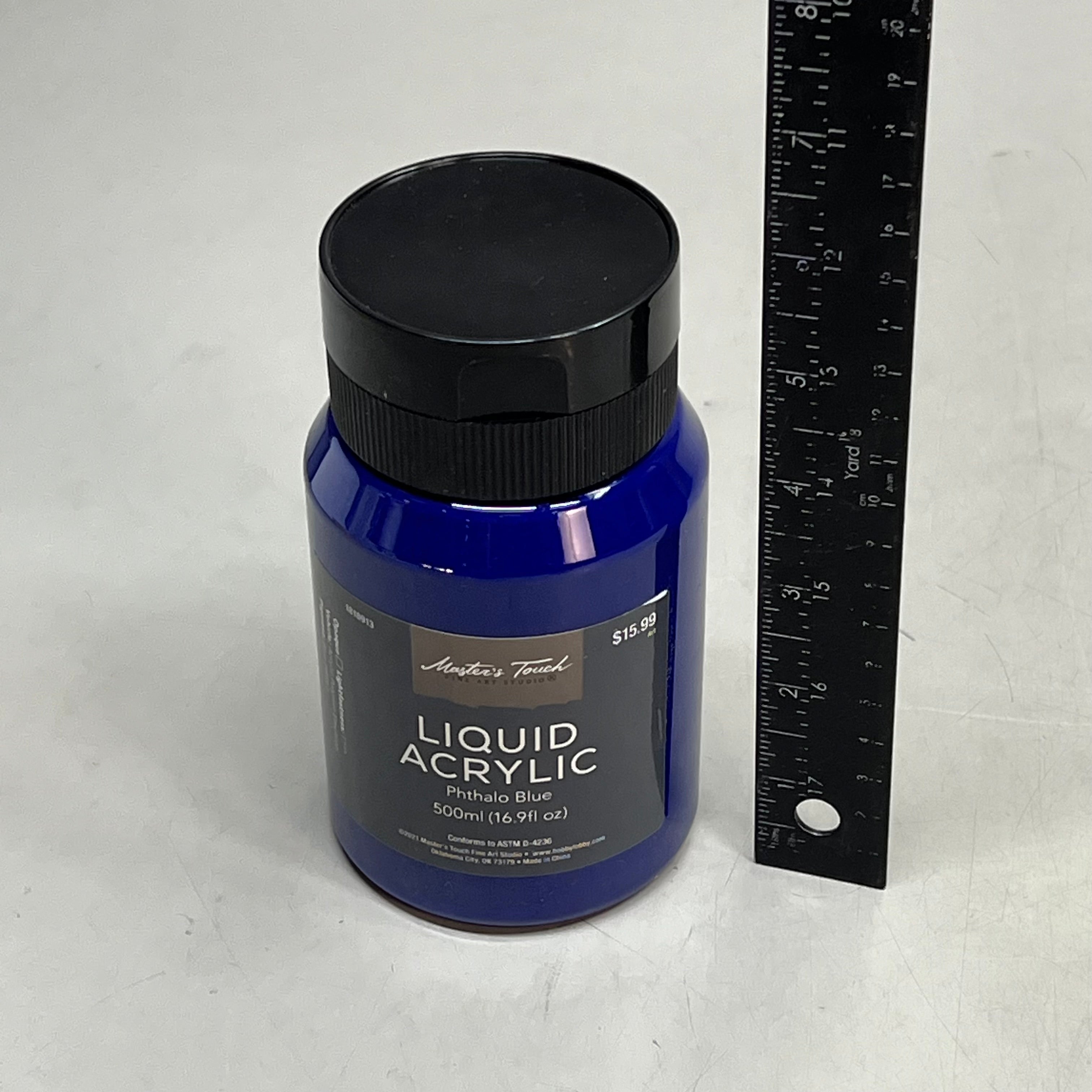 MASTERS TOUCH (2 PACK) Liquid Acrylic Artist Paint 16.9 oz Phthalo Blue 1818913