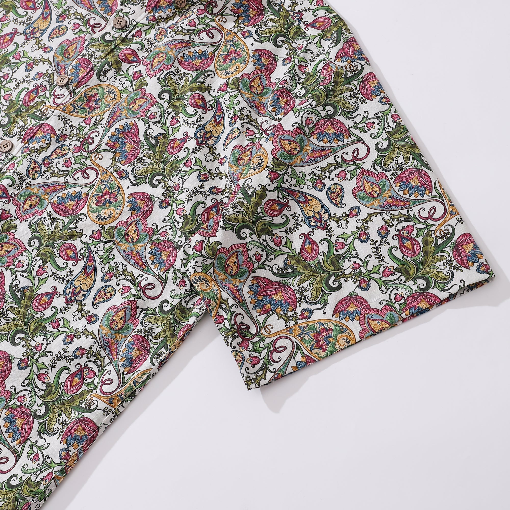 Hawaiian Shirt For Men Sophisticated Botanical Romance Button-down Shirt Short Sleeve 100% Cotton Shirt By Yeti