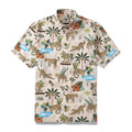 Funky Hawaiian Shirt For Men Adventure of the Jaguar Print Button Down Shirt By Julia Madoka