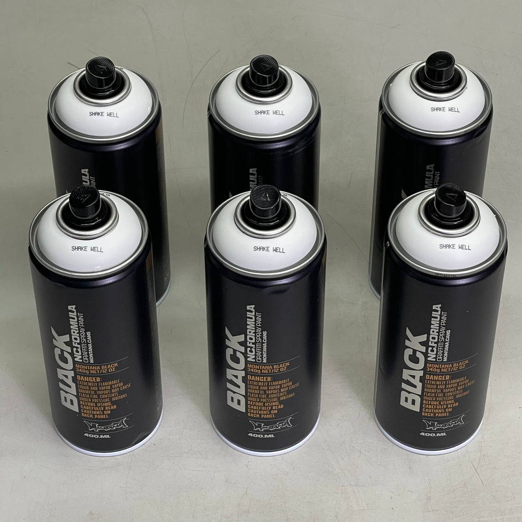 MONTANA CANS (6-PACK) Montana Black White Spray Paint 11 oz White BLK400-9105