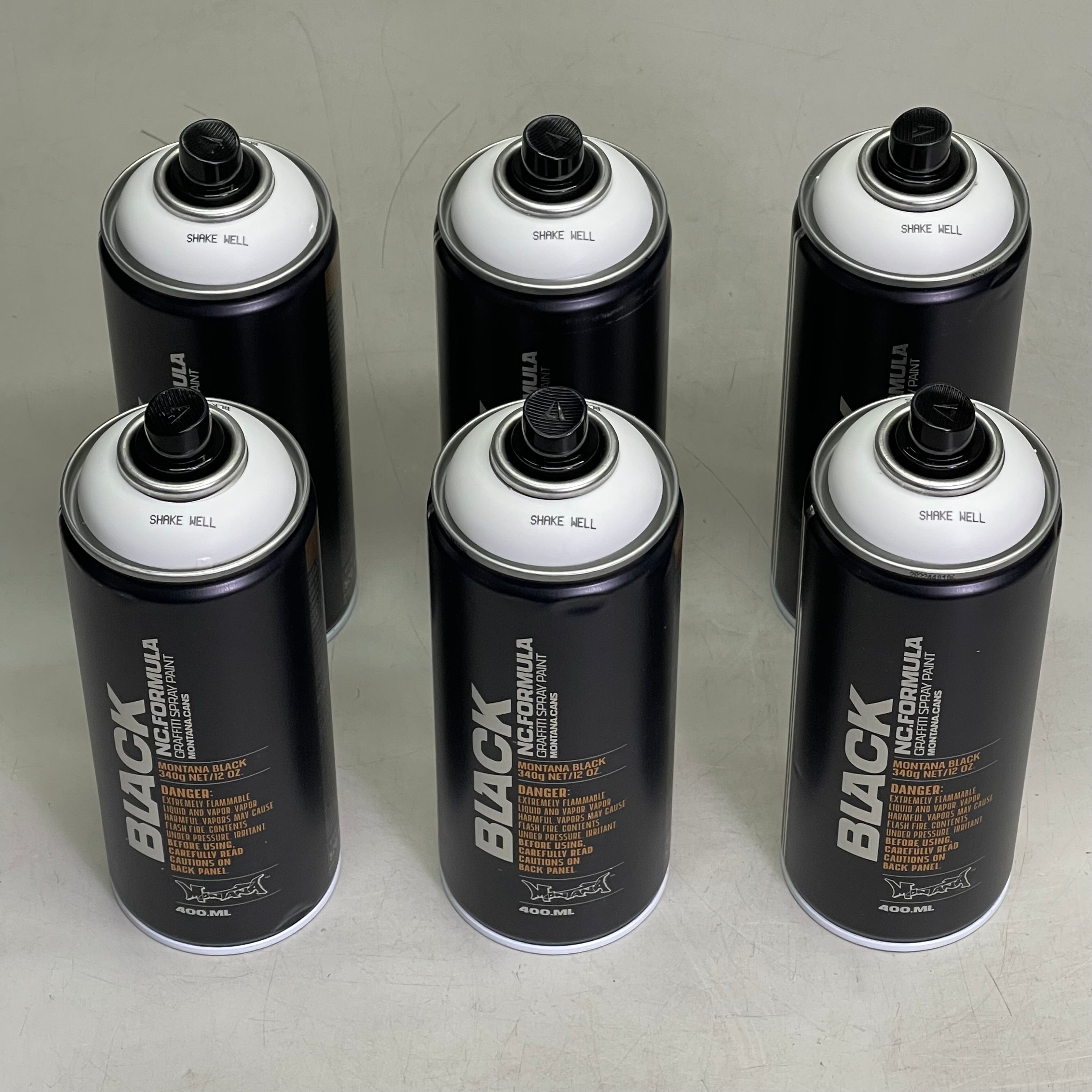 MONTANA CANS (6-PACK) Montana Black White Spray Paint 11 oz White BLK400-9105