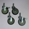 QUANTUM STORAGE Swivel Stem Caster Kit For Wire Shelving 5"x1"x1/4" WR-00H