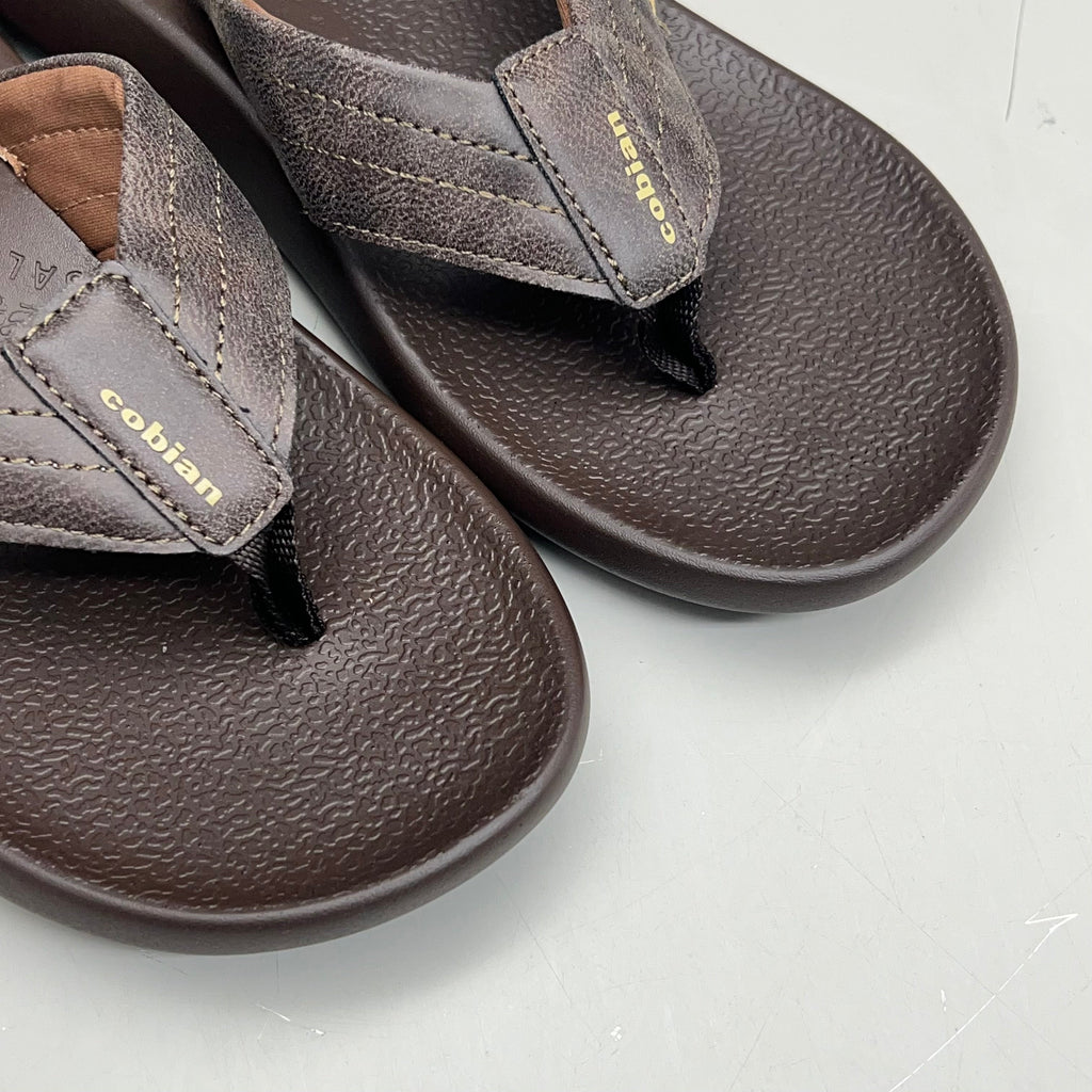 COBIAN Kandui Synthetic Leather Strap Men's Sz 9, EU 41.5 Chocolate KAN25-2011-9