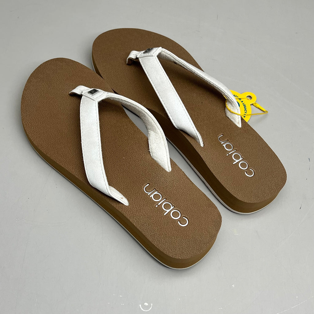 COBIAN Skinny Bounce Comfortable Synthetic Strap Women's Sz 9 White SKI25-110-09