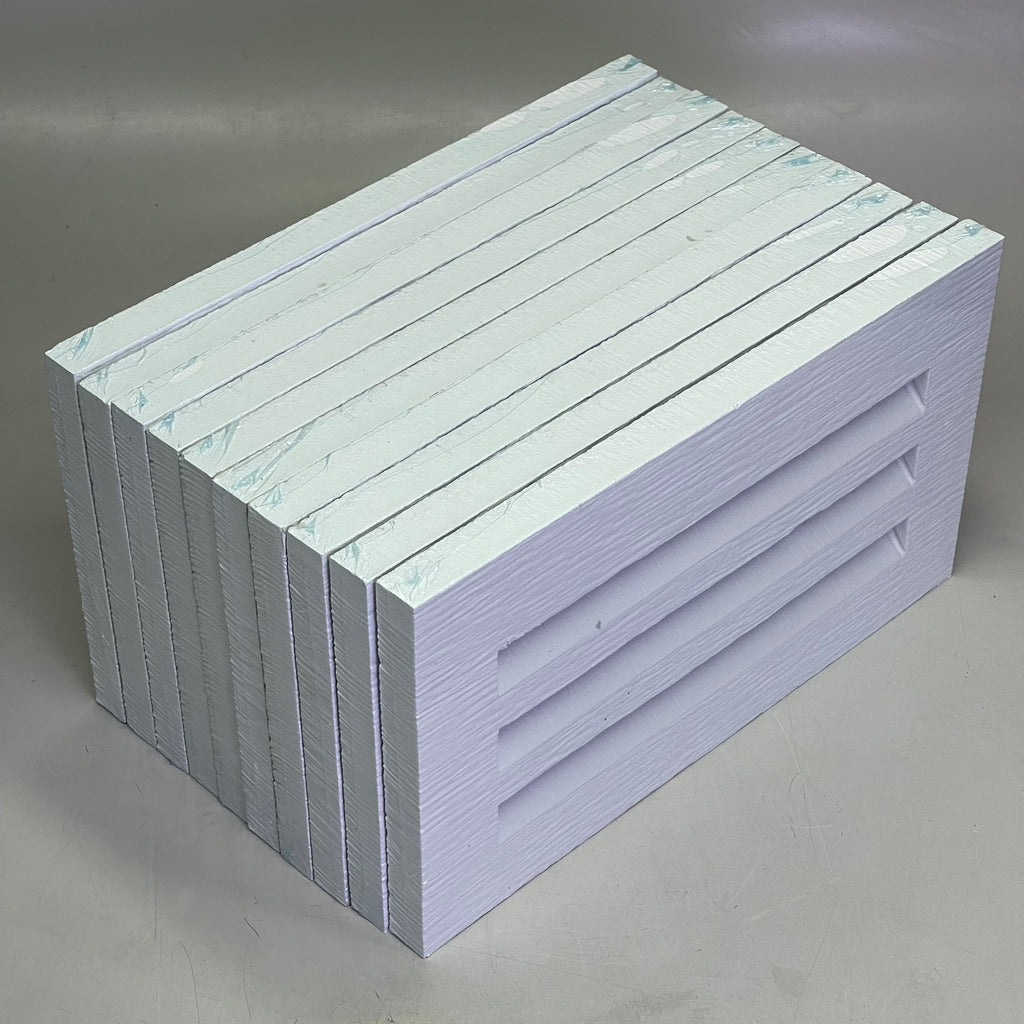 PORTLANDPRODUCTS (10 PACK) Rustic House Vent O/D 9.25" x 16" with 1" x 12" Slots Arctic White AWR408HV
