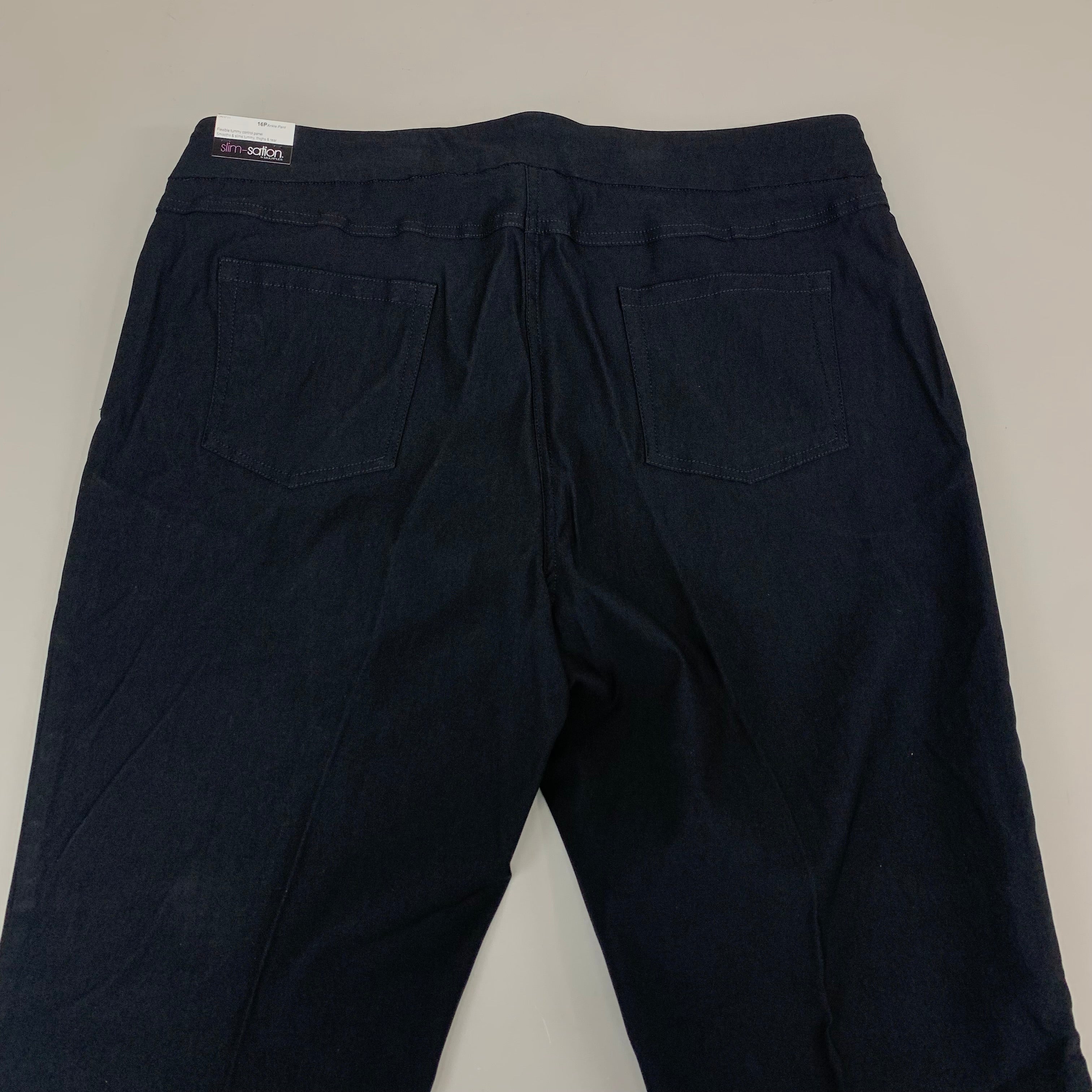 MULTIPLES Ankle Pant Petite Women's Sz 16P Black