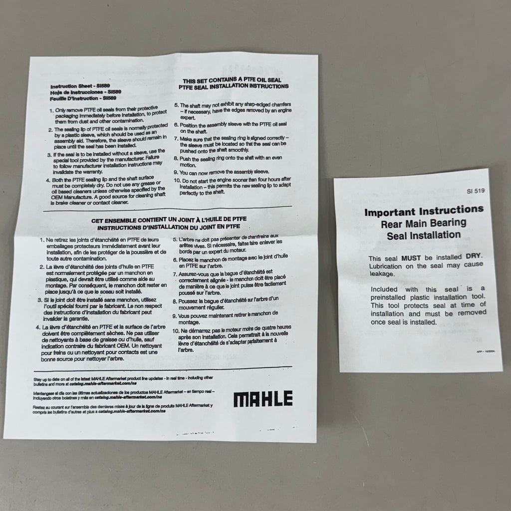 MAHLE Original Rear Main Seals For Cummins 48384