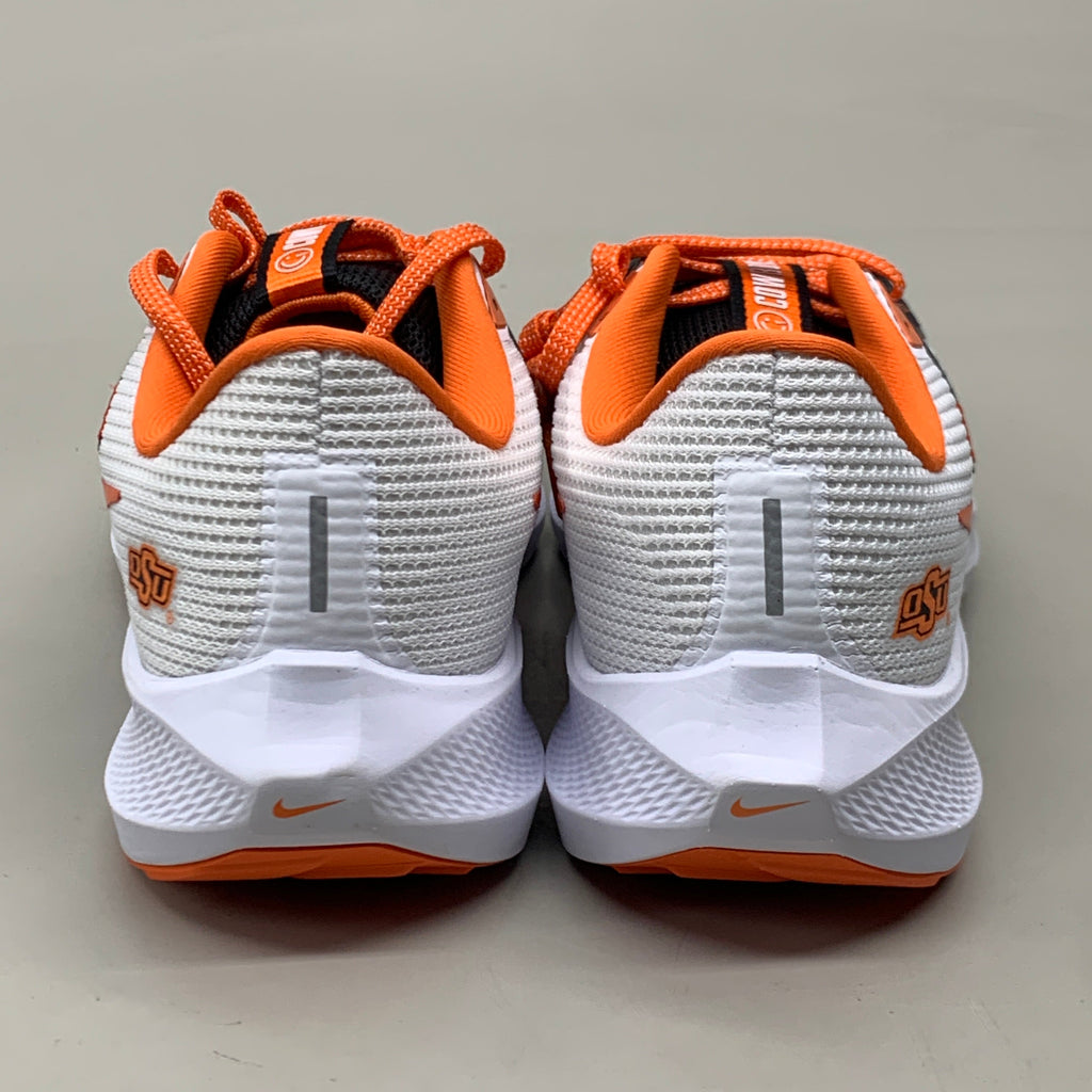 NIKE Zoom Pegasus 40 OK STATE White Shoes, Brilliant Orange & Black 9.5 W 8 M DZ5973-100