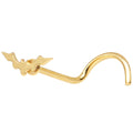 Gold Anodized Titanium Bat Nose Ring