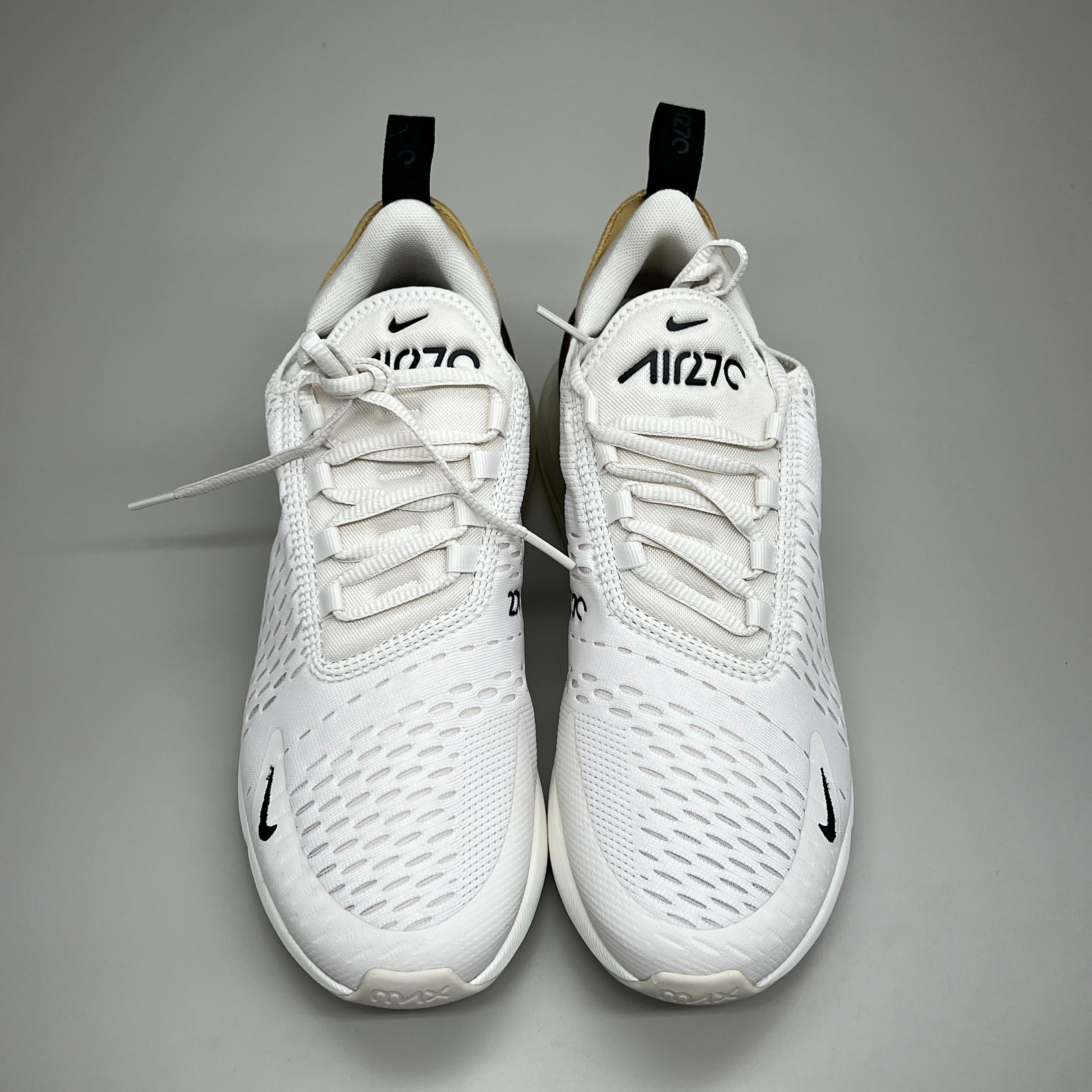 NIKE W Air Max 270 Mesh Shoes Women's Sz 8 White Gold DZ77736 001 New Other