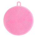 Multifunctional Silicone Dishwashing Brush Creative Round Dish Towel Kitchen Decontamination Cleaning Brush Insulation Pad Rag Dishcloth