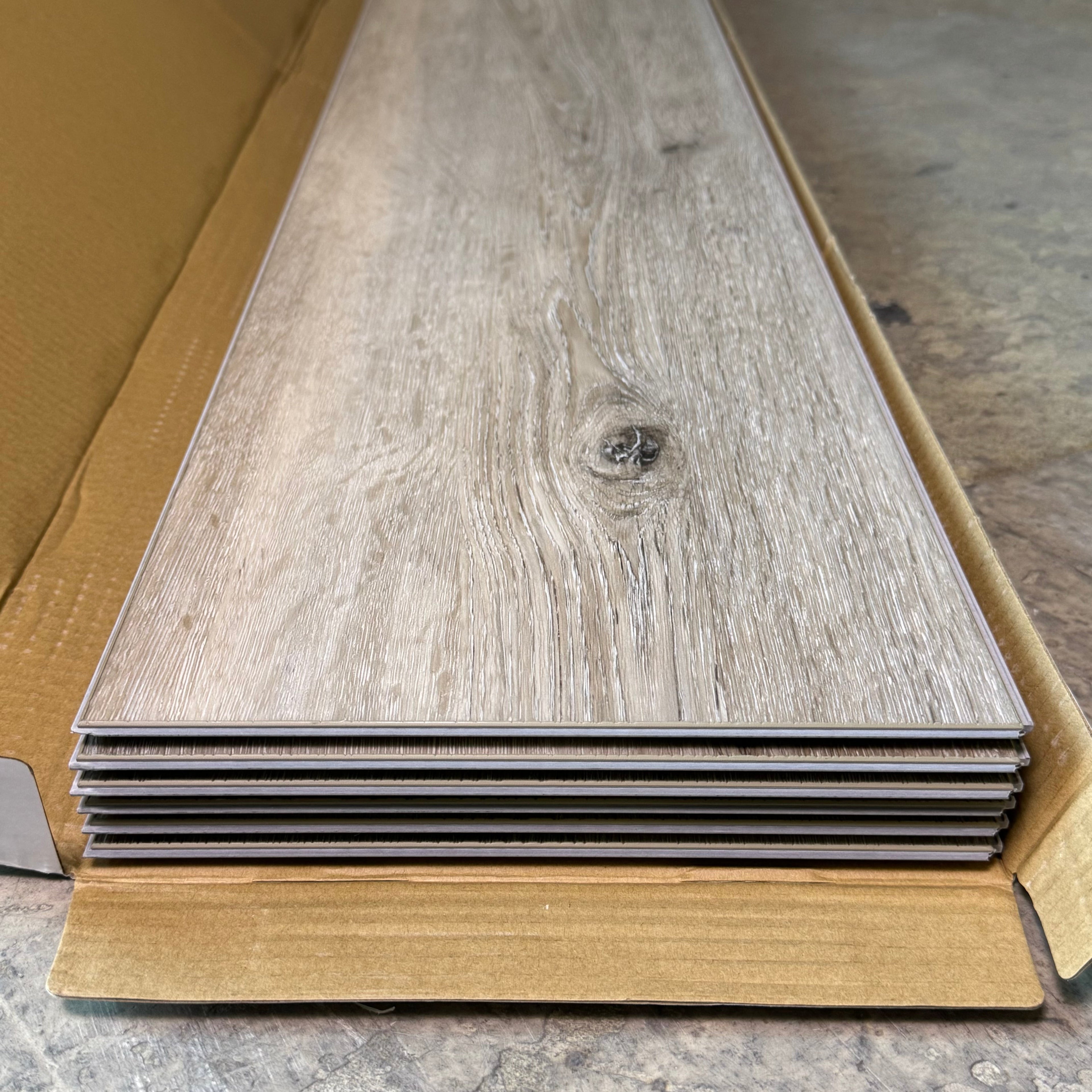 LUXURY VINYL PLANK (6 Pieces) Albany Vinyl Plank 9" x 60" Aspen Beige Light Brown 1097568004960