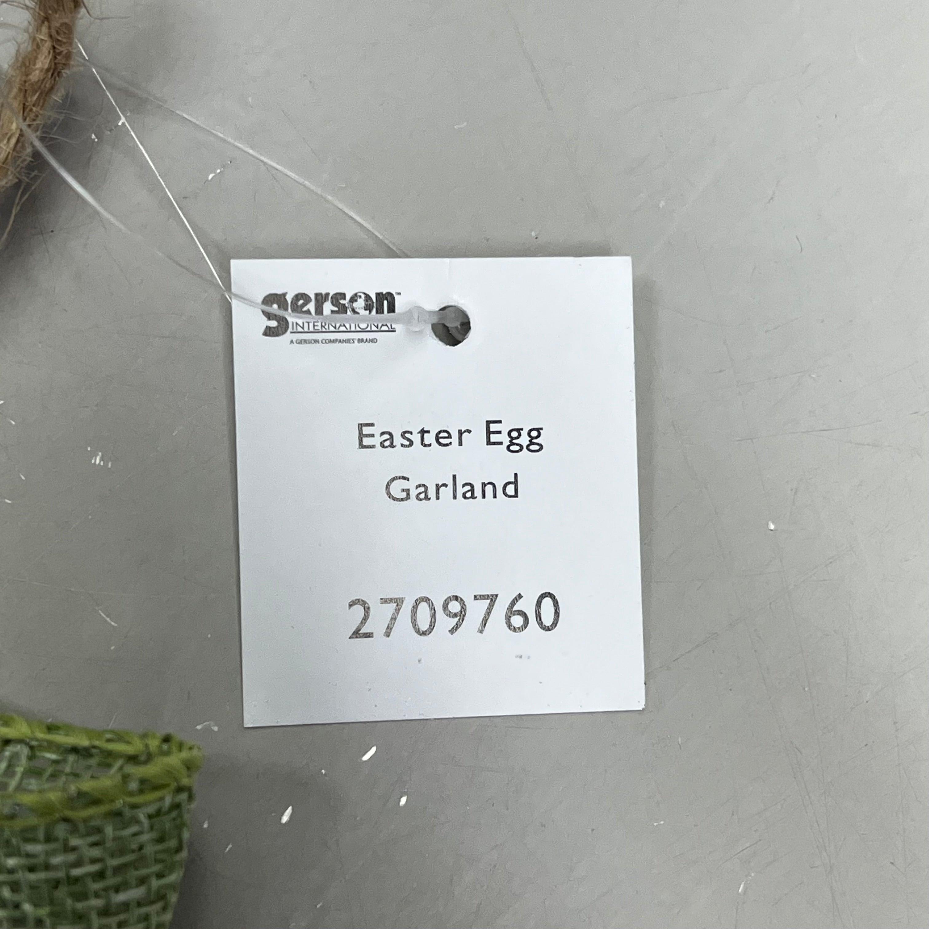 GERSON Easter Egg Garland Decoration 5' Pastel Multicolor 2709760