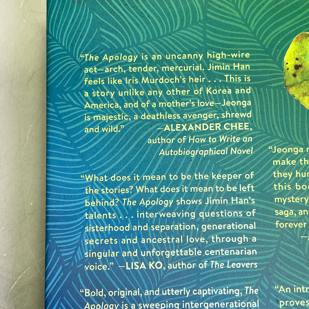 THE APOLOGY About A South Korean Matriarch Hardcover Book By Jimin Han