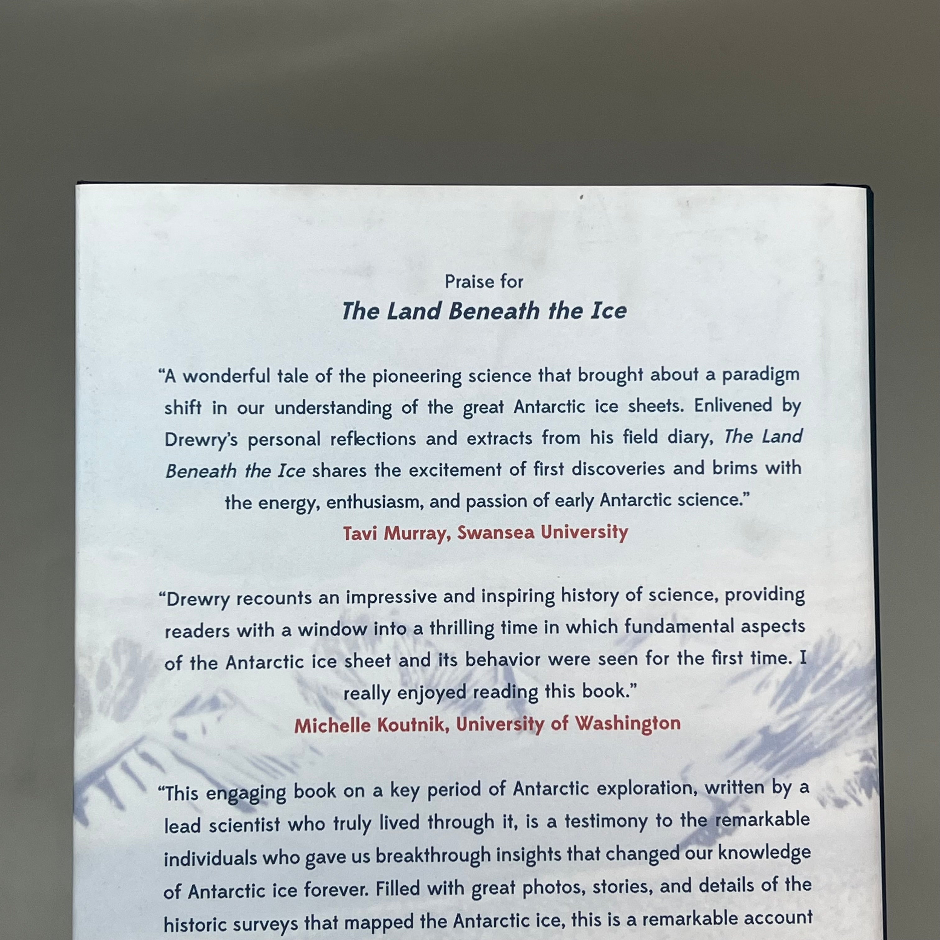 THE LAND BENEATH THE ICE The Pioneering Years Of Radar Exploration In Antarctica