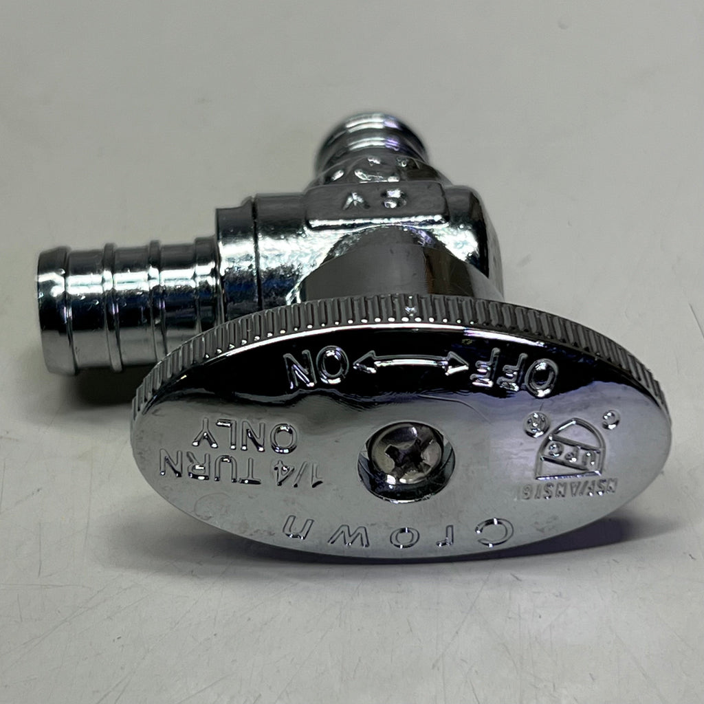 CROWN (5 Pack) Turn Supply Stop Valve 1/4", Chrome