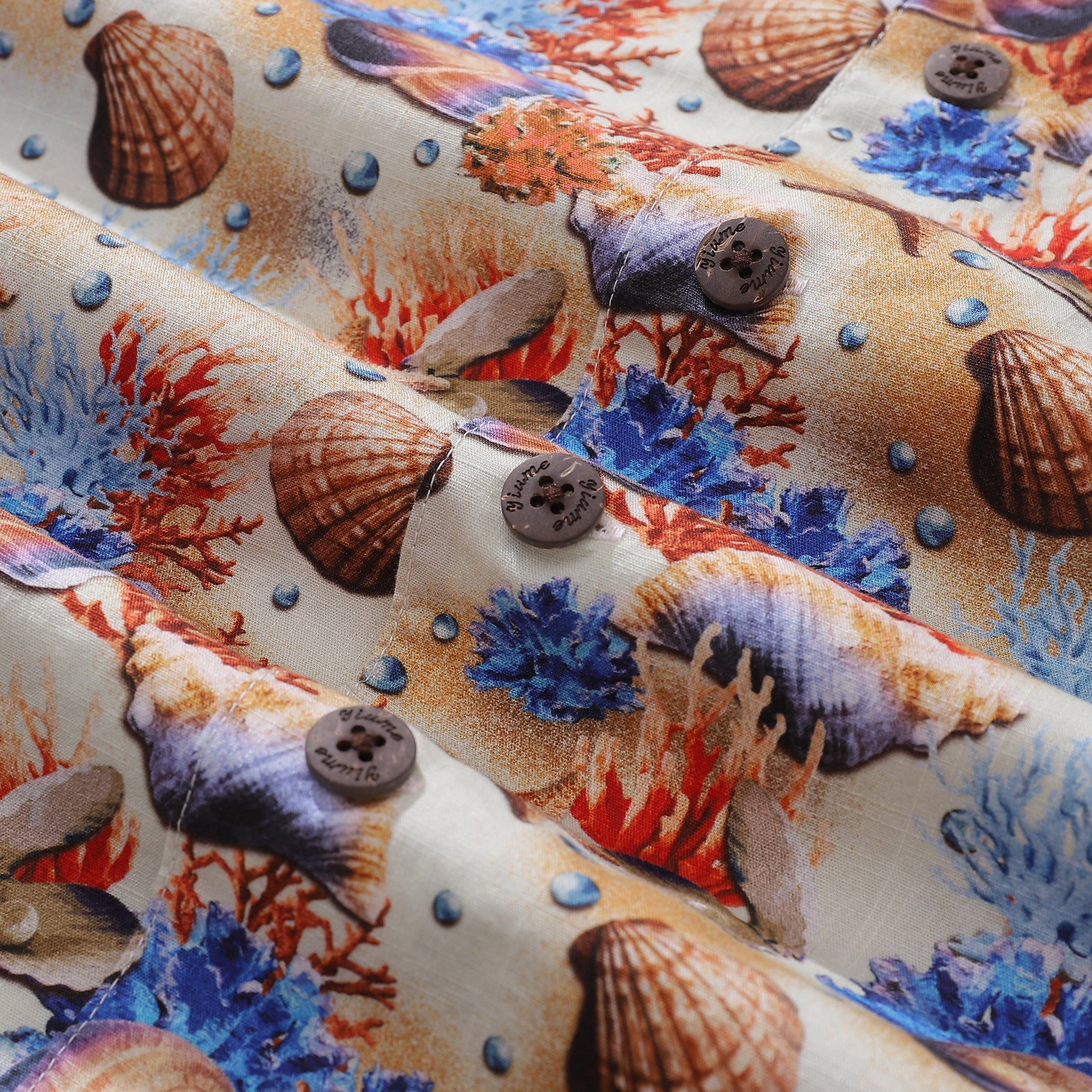 Hawaiian Shirt For Men Secrets of the Sea Shirt Camp Collar 100% Cotton By Yakima
