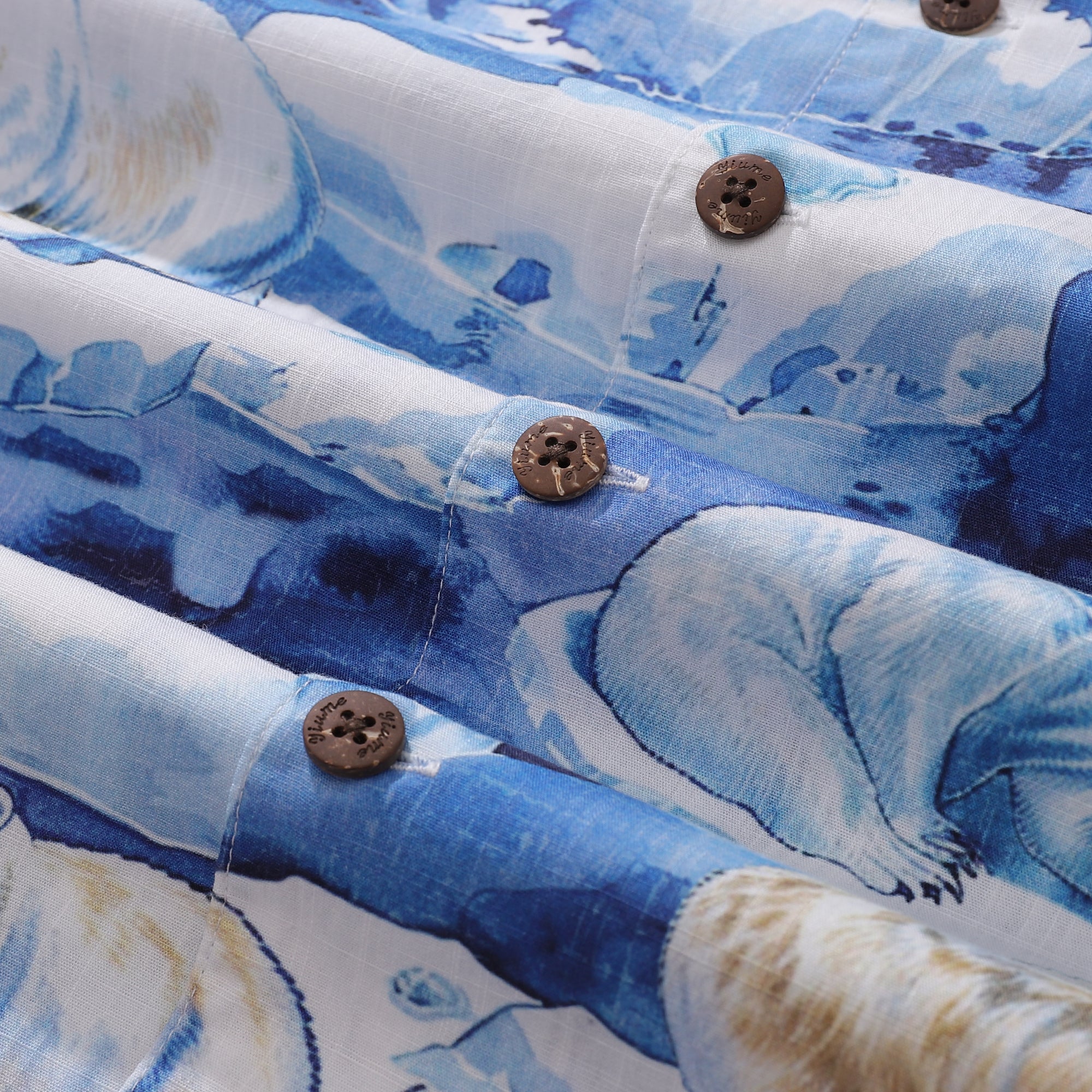 Hawaiian Shirt For Men Melting Away Print Shirt Camp Collar 100% Cotton By Sun