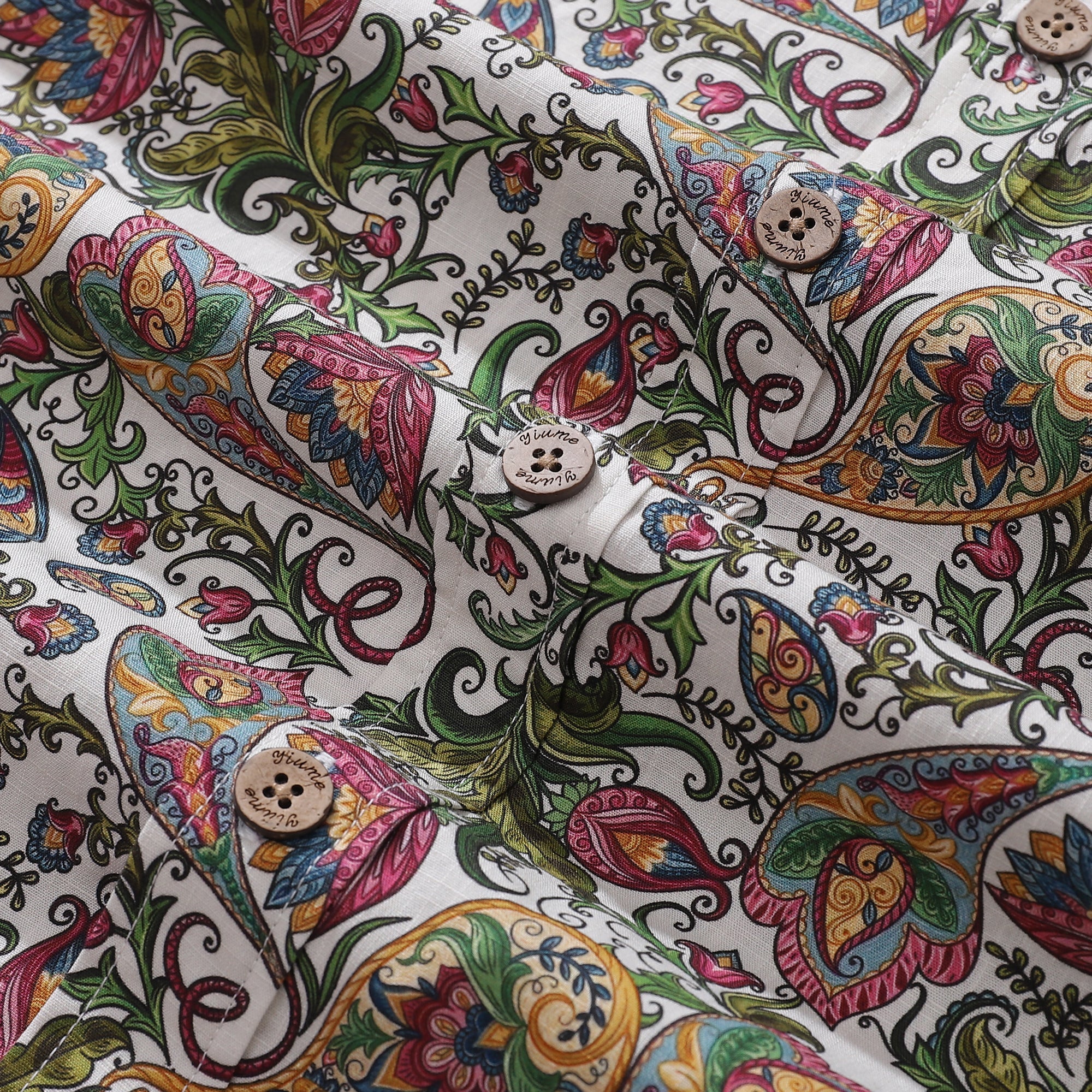 Hawaiian Shirt For Men Sophisticated Botanical Romance Button-down Shirt Short Sleeve 100% Cotton Shirt By Yeti